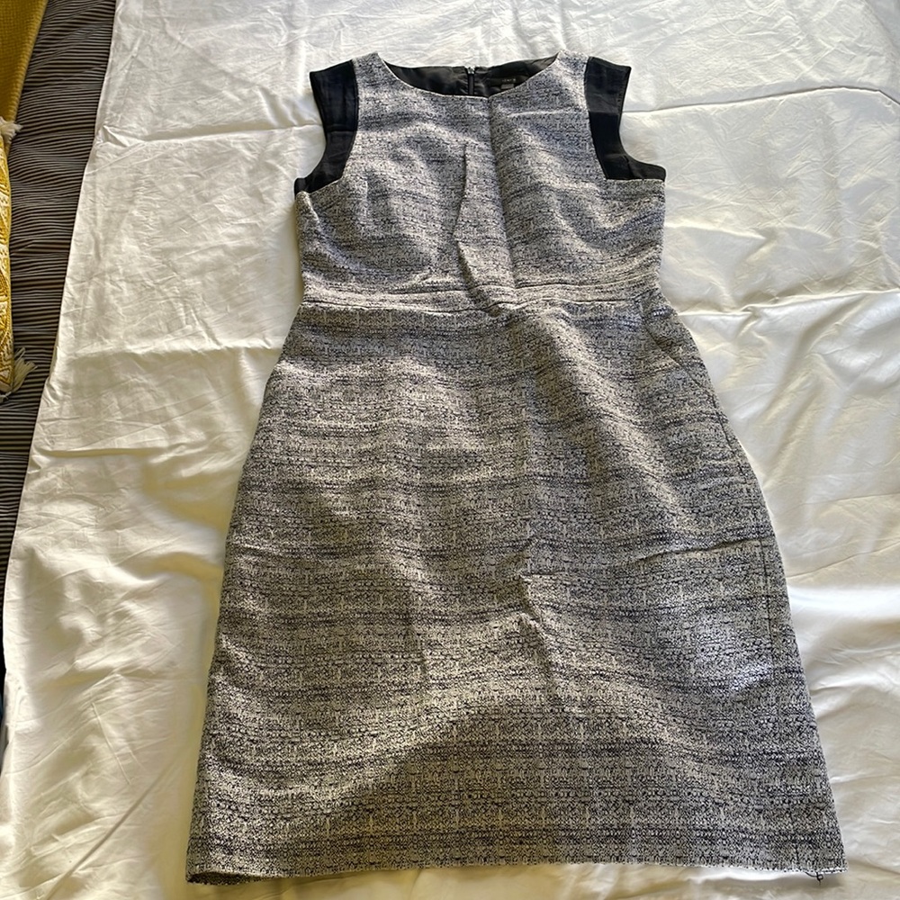 Navy blue tweed dress by JCrew